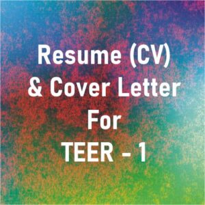 resume and cover letter teer 1