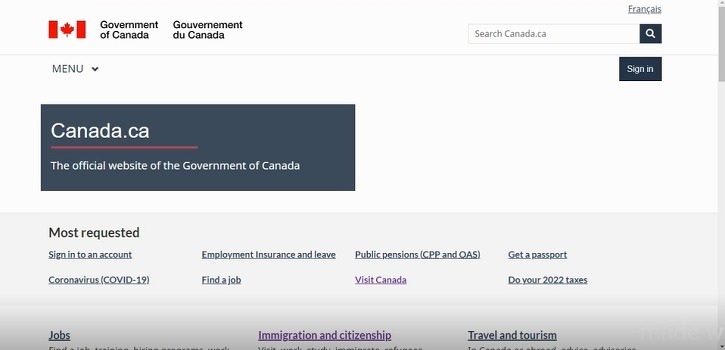 canada tourist visa web form