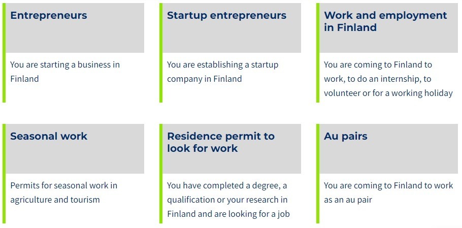 finland residence permits types